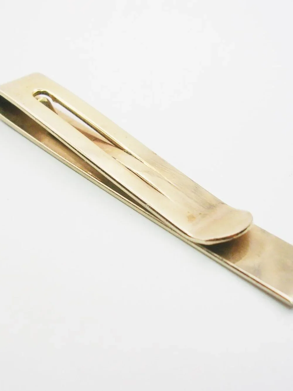 Vintage Tie Bar Money Clip classic gold tone Retro Design